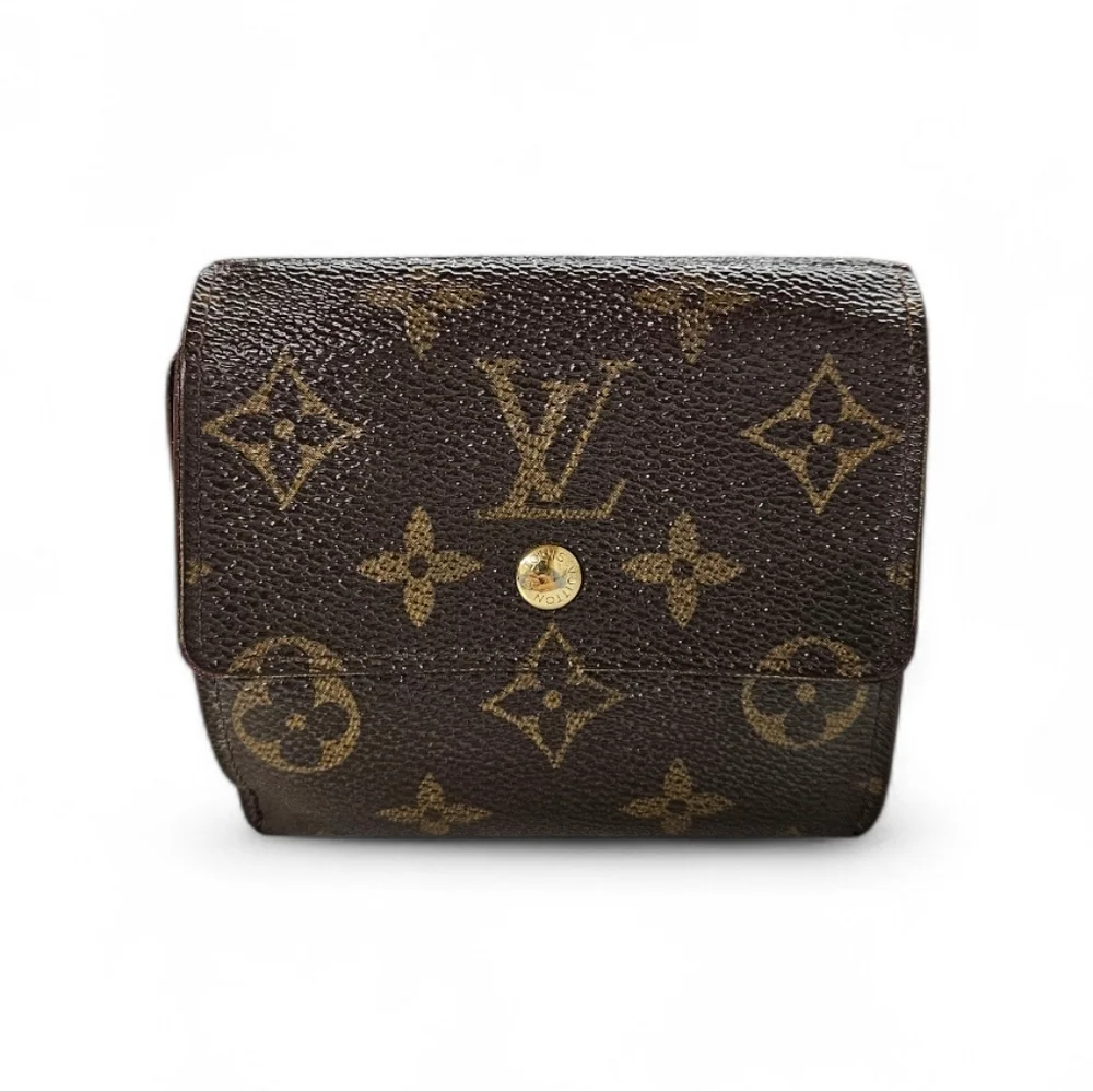 Louis Vuitton Vintage Elise Double Snap Wallet in Monogram Canvas From 1997